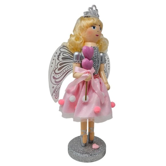 Pink Heart Princess 14" Wood Nutcracker - Gift - Picture 4 of 4